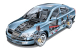 Skoda Octavia. Modelo 2009. Imagen. T�cnica. Radiograf�a. Suspensi�n. Interior. Frenos.