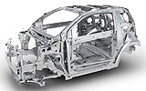 Toyota iQ. Modelo 2009. Imagen t�cnica. Chasis. Estructura.