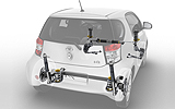 Toyota iQ. Modelo 2009. Imagen t�cnica. Suspensiones. Eje delantero y eje trasero.