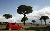 Volkswagen Golf 5p Sport 1.4 TSI 122 CV DSG 7 vel. Modelo 2009. Prueba de larga duraci&oacute;n. Imagen. Exterior. Lateral. Coche parado. Camino. Arboleda.