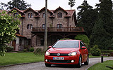 Volkswagen Golf 5p Sport 1.4 TSI 122 CV DSG 7 vel. Modelo 2009. Prueba de larga duraci&oacute;n. Imagen. Hotel El Jardin de Carrejo. Cabez&oacute;n de la Sal (Cantabria)