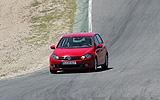 Volkswagen Golf 5p Sport 1.4 TSI 122 CV DSG 7 vel. Modelo 2009. Prueba de larga duraci�n. Imagen. Exterior. Frontal. Coche en movimiento. Circuito del Jarama.