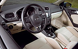 Volkswagen Golf. Modelo 2009. Imagen. Interior. Salpicadero. Cuadro de mandos. Asiento.
