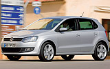 Volkswagen Polo. Modelo 2009. Imagen. Exterior. Frontal lateral. Movimiento. Carretera. Gris.