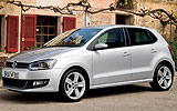 Volkswagen Polo. Modelo 2009. Imagen. Exterior. Frontal lateral. Parado. Carretera. Gris.