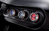 Volkswagen Concept BlueSport. Prototipo 2009. Imagen. Interior. Sistema de ventilaci�n. La iluminaci�n del climatizador cambia de azul a roja seg�n la temperatura seleccionada. 