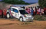 Colin McRae en el Rally Safari (Kenia)