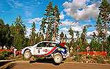 Carlos Sainz en el Rally de Finlandia