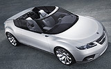Saab 9-X Air BioHybrid Concept. Prototipo 2008. Imagen. Exterior. Lateral frontal.
