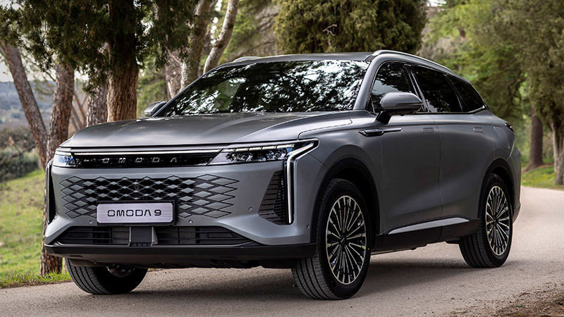 Omoda 9 (2025) - Un SUV grande con un sistema híbrido enchufable de casi 600 caballos