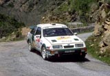 Didier Auriol  Ford Sierra Cosworth. Victoria en el Rally de Córcega 1988