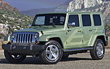 Jeep Wrangler Unlimited EV. Prototipo 2009. Imagen. Frontal lateral.