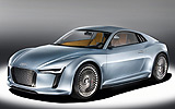Audi e-tron. Prototipo 2010. Imagen. Frontal lateral.