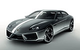 Lamborghini Estoque. Prototipo 2008. Imagen. Exterior. Frontal lateral.