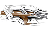 Mercedes-Benz ConceptFASCINATION. Prototipo 2008. Imagen. Interior. Dibujo.