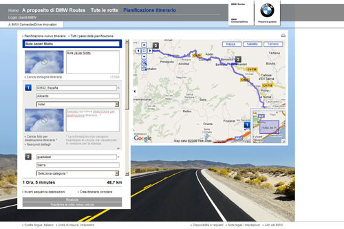 BMW Routes. Un viaje de internet al coche.