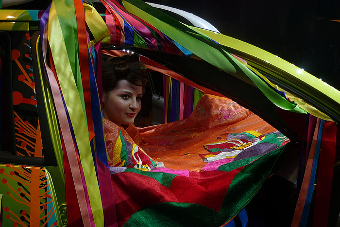 Chevrolet Spark. Tapizado interior. Chevrolet Spark, el volante va cubierto