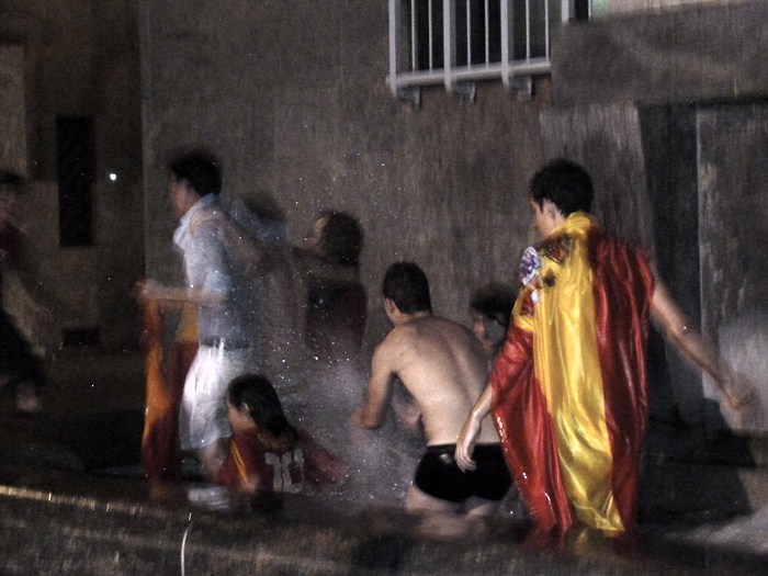 Celebración en Turín. «Yo soy español, español, español»