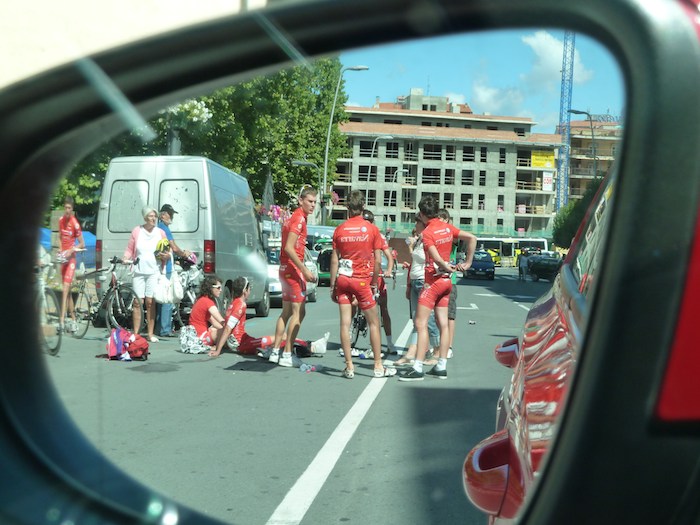 Participantes en el Campeonato de España de Ciclismo. Béjar.