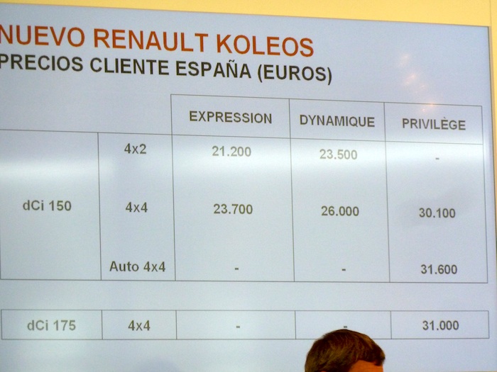 Renault Koleos. En venta desde 21 200 Euros