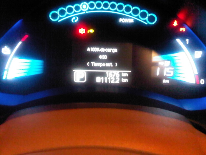 Tiempo de carga estimado, cuatro horas y media