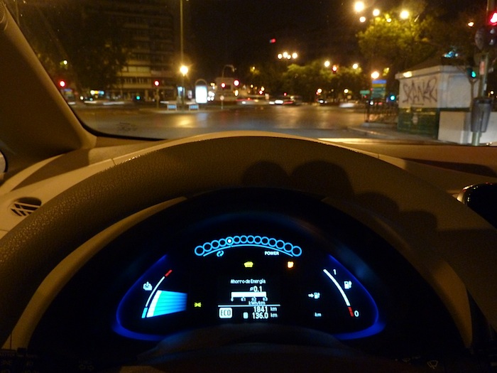 Nissan Leaf. En modo ECO. Recorrido 136 km. 