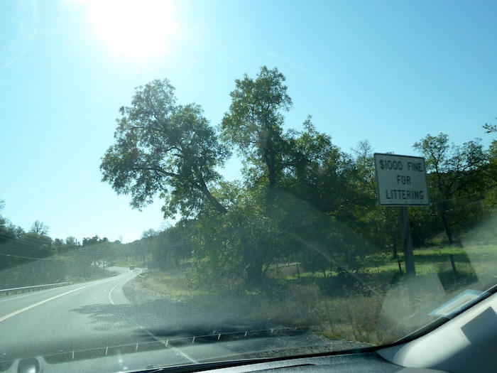 USA littering $1000. Multa por arrojar basura.
