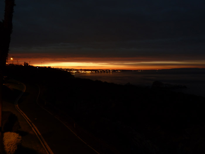 Estados Unidos. Amanecer. Pacífico. Noche