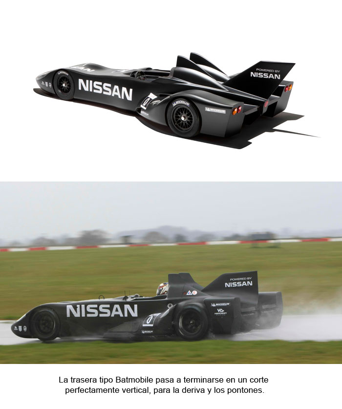 Trasera tipo Batmobile.