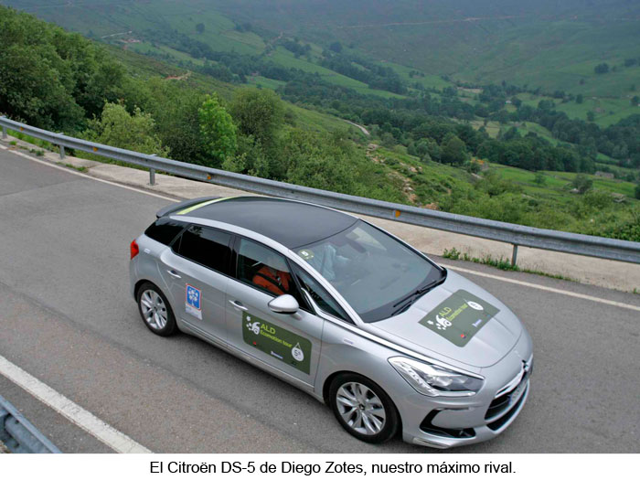 El Citroën DS-5 de Diego Zotes, nuestro máximo rival.
