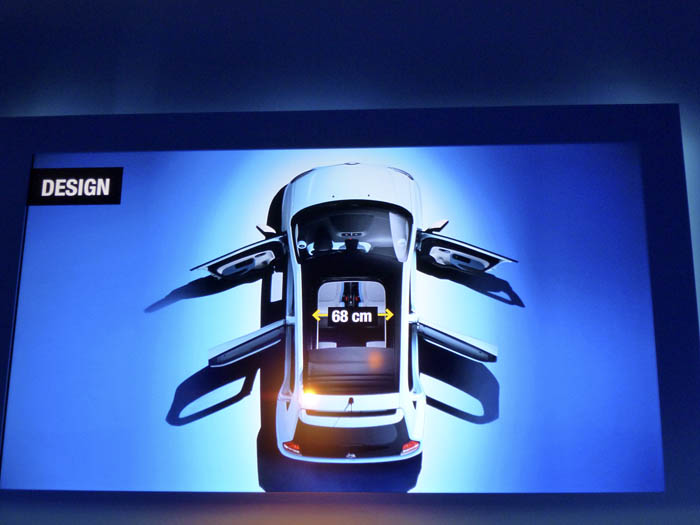 Renault Twingo 2015. Techo abrible. Anchura.