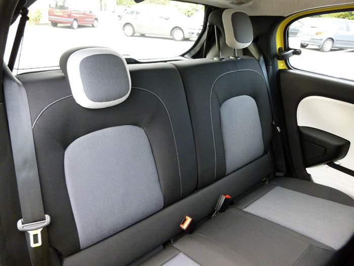 Renault Twingo 2015. Asientos posteriores