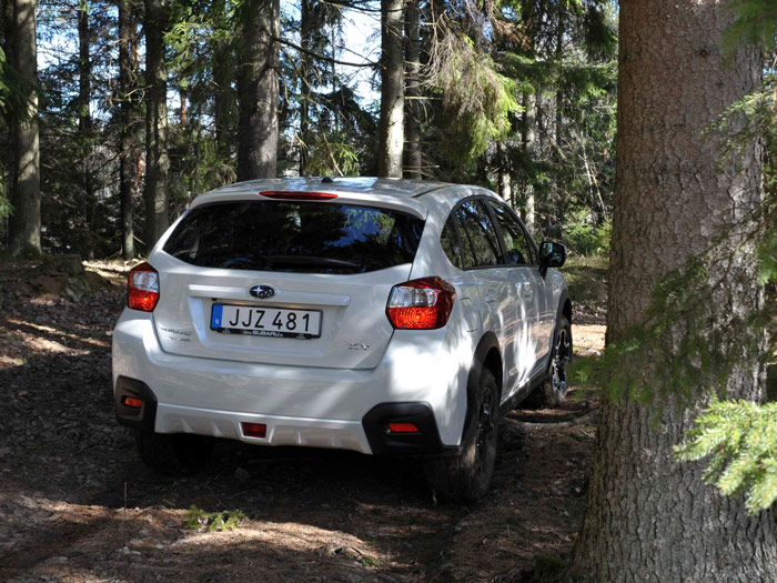 El diseño posterior del Subaru es más peculiar: no utiliza el habitual perfil horizontal para los pilotos, que son muy compactos, y añade abajo unas zonas negras en los catadióptricos que resaltan casi en exceso, al menos con la pintura blanca de la unida de la foto.