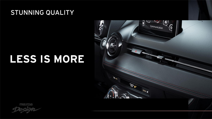 Mazda2. Diseño interior. Less is more