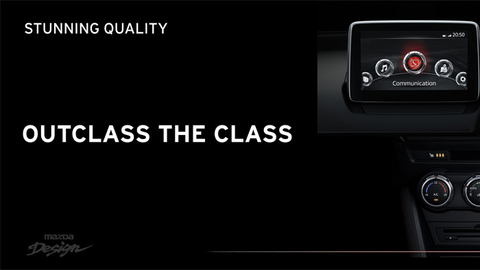 Mazda2. Diseño interior. Outclass