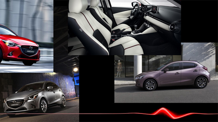 Mazda2. Diseño interior. Combinación color interior exterior