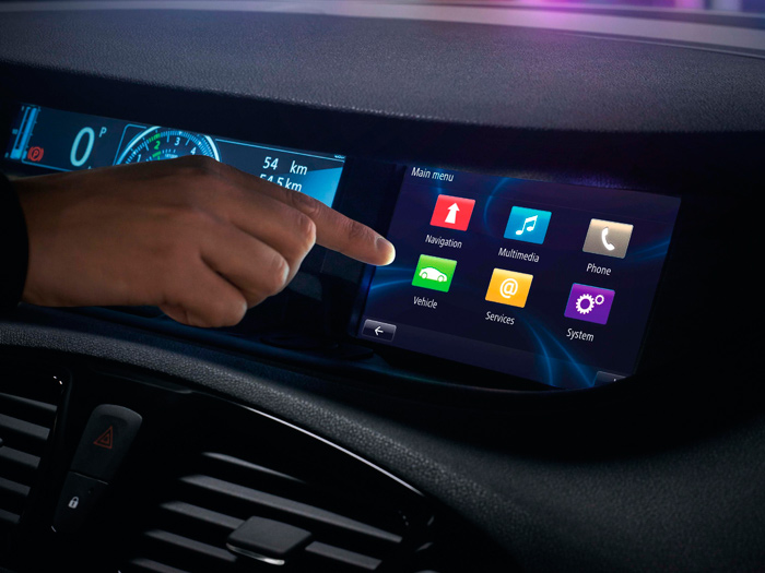 Aquí se demuestra el manejo táctil de la pantalla, que nos ofrece distintas presentaciones.