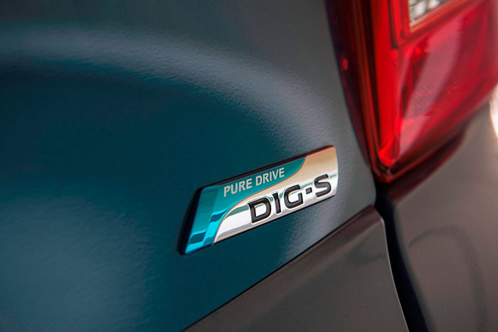 Actualmente, el prefijo DIG puede anteponerse en un Nissan tanto a una S (de Supercharged) como en este caso, o bien a una T (de Turbo) en el cuatro cilindros –también 1.2- de origen Renault TCe.