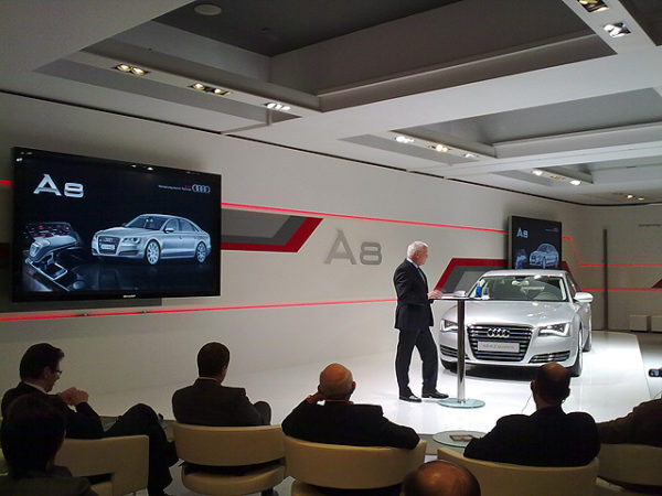 Presentación del Audi A8. Un par de anécdotas y un trivial.