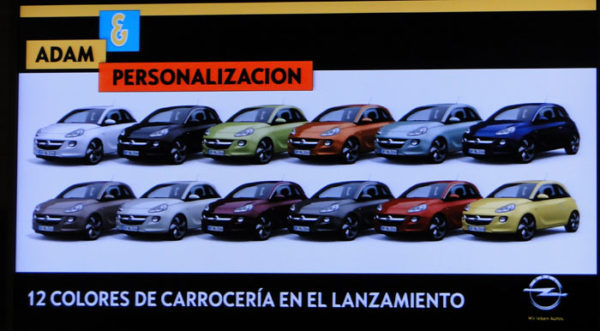 Opel ADAM. Colores para la carrocería