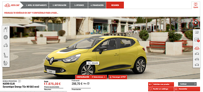 Así era nuestro Clio según el configurador de Renault