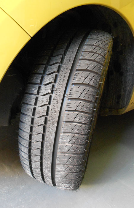 Detalle de la banda de rodadura