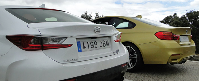 Lexus RC F y BMW M4 Coupe