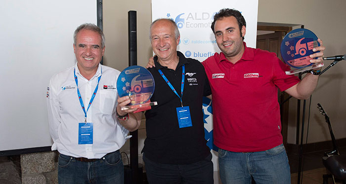 Y como no podía ser de otra manera (frase de rigor) los dos integrantes del equipo ganador junto a Pedro Malla, el Consejero-Delegado de ALD.