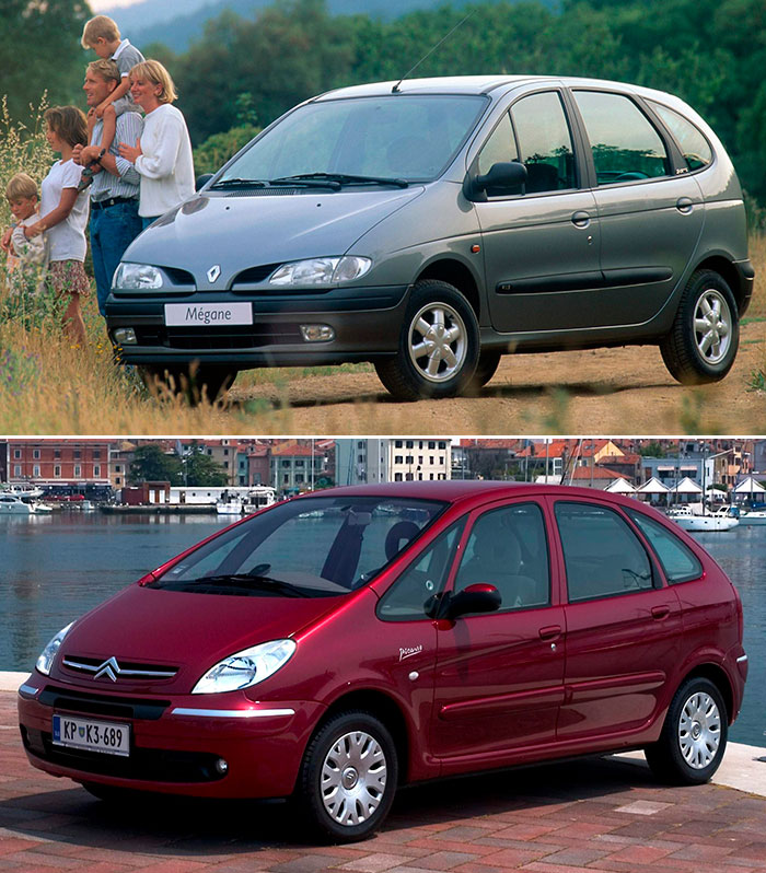Dos de los modelos de más éxito –y además precursores- del MPV medio en Europa, hace ya algunas décadas: el Renault Scénic y el Citroën Picasso. Lo cierto es que ambos todavía sobreviven, y con la misma denominación; pero Peugeot (marca gemela de Citroën) dice que sus usuarios ya están aburridos de ellos, y prefieren pasarse al SUV. A eso se le llama apuñalar a un hermano por la espalda.