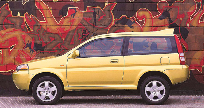 El HR-V nació en 1998, y disponía de esta curiosa y muy luminosa carrocería de tres puertas.