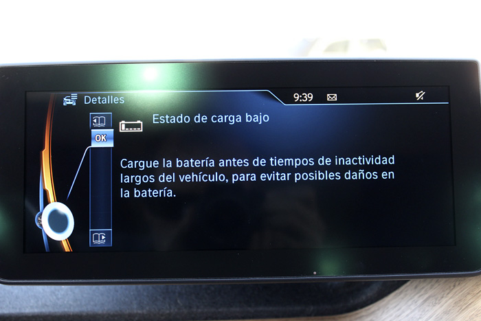 BMW i3 94 Ah. Aviso de carga para evitar daños.