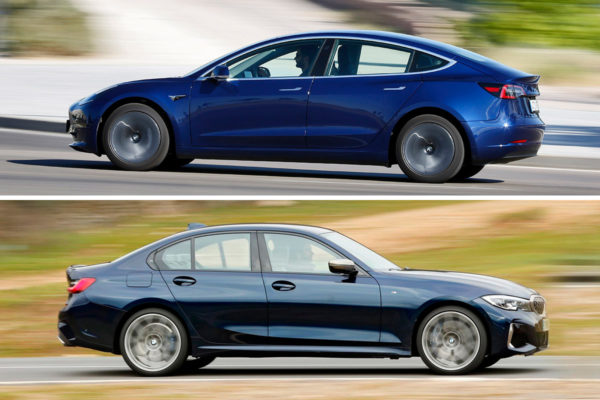 Comparaciones entre el Tesla Model 3 y el BMW M340i xDrive (primera parte)