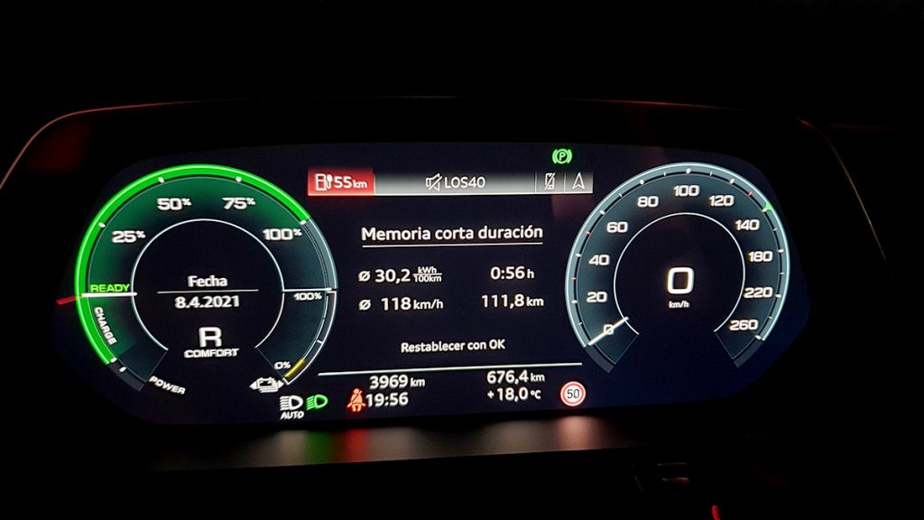 Pantalla autonomía Audi E-tron