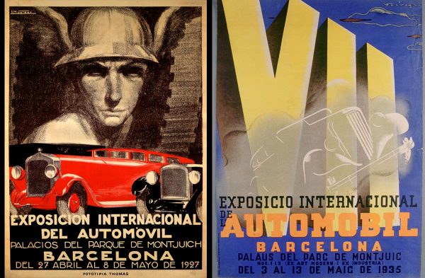 Carteles históricos del Salón del Automóvil de Barcelona